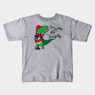 Dino Playing guitar Kids T-Shirt